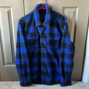 Levi Sherpa Buffalo Plaid Shirt Jacket